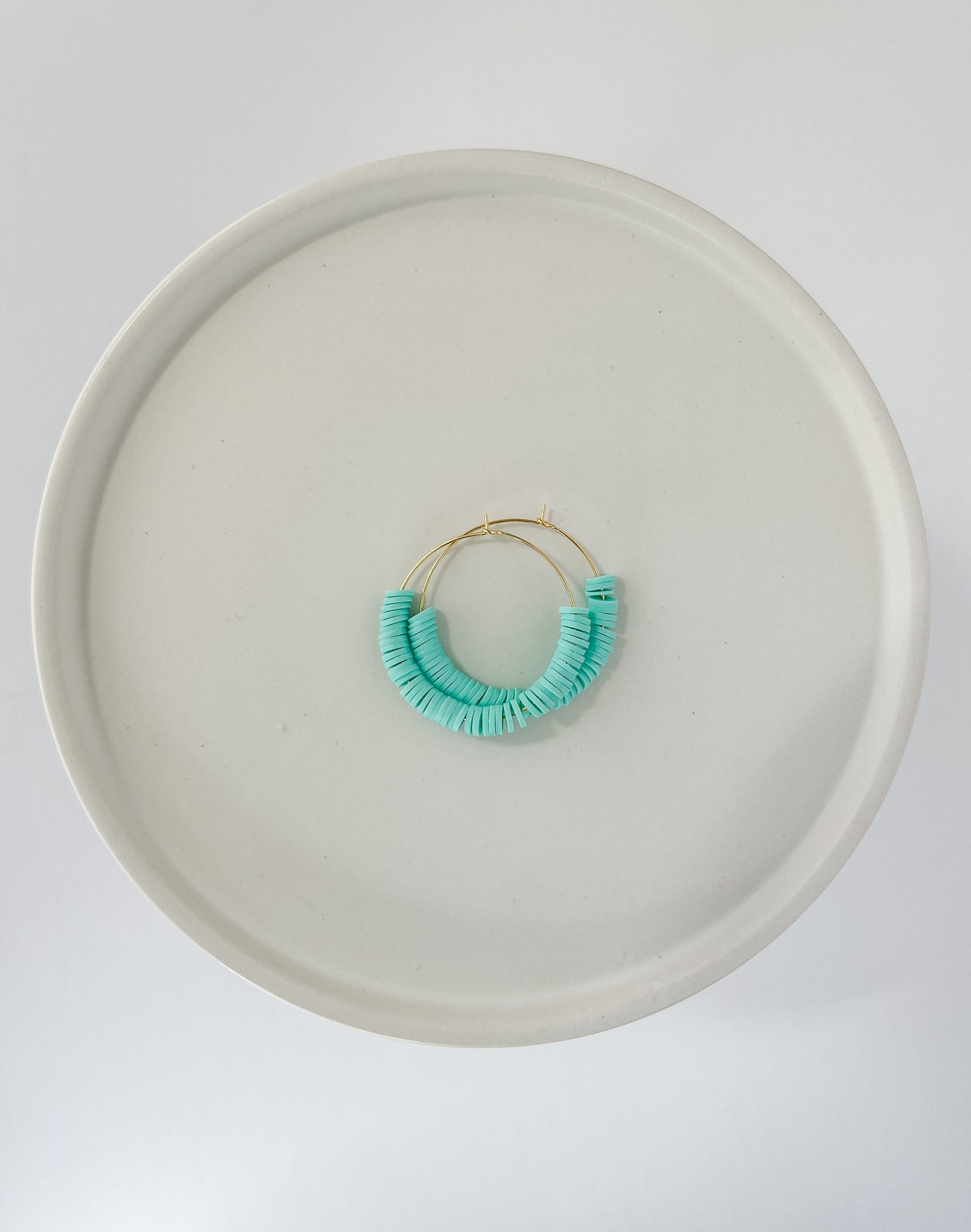 18K Gold Dipped Hoops - Winter Blues