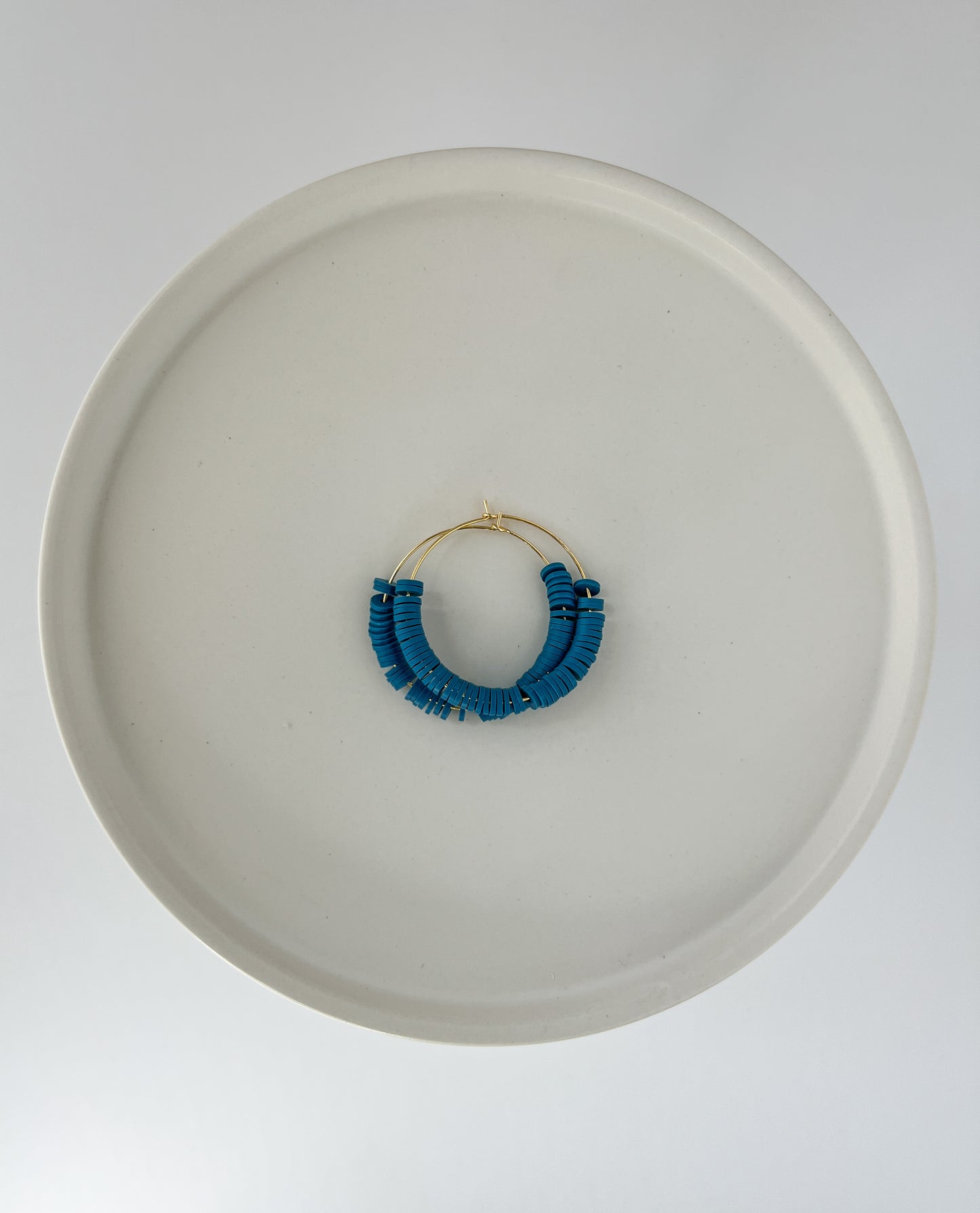 18K Gold Dipped Hoops - Winter Blues