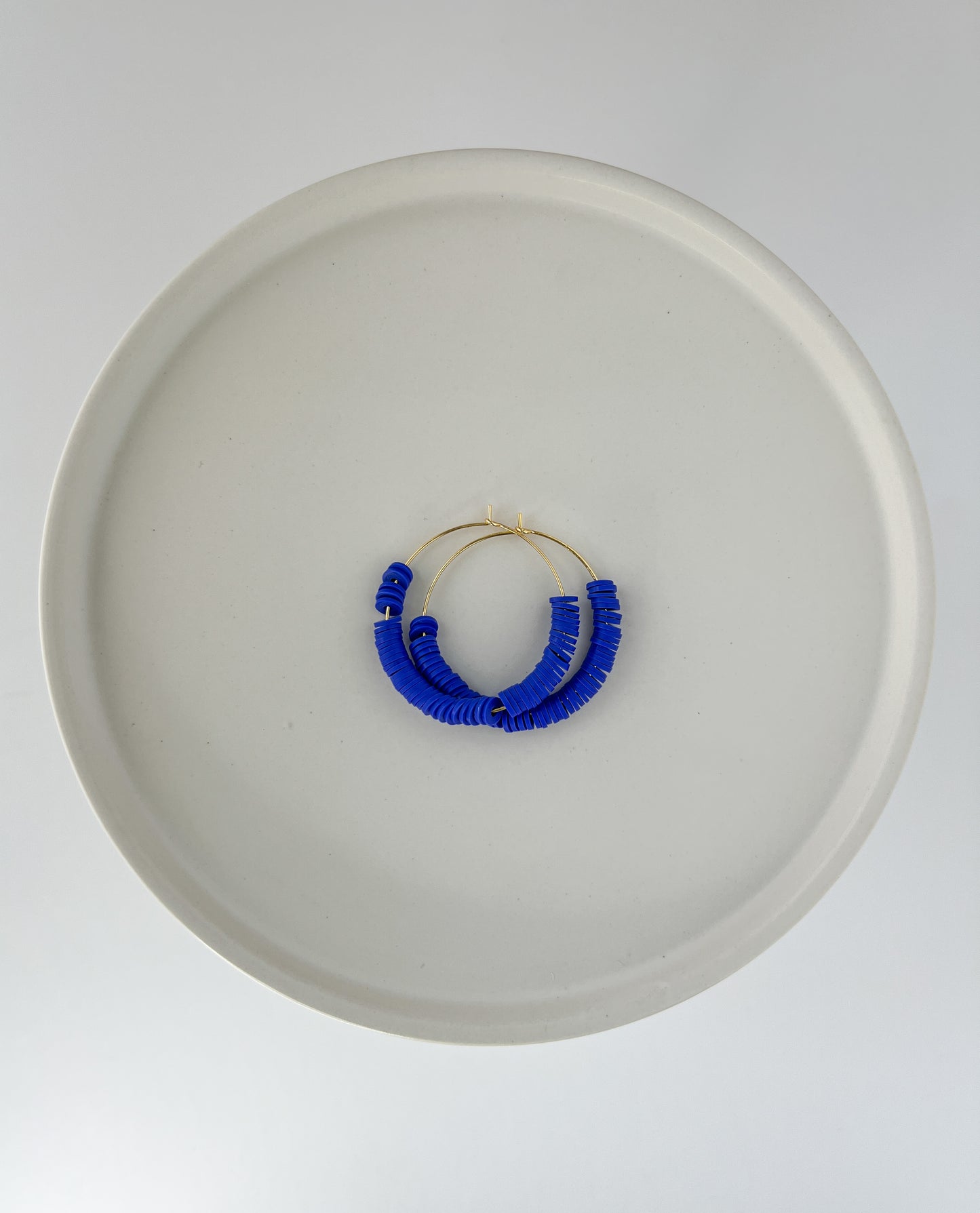 18K Gold Dipped Hoops - Winter Blues